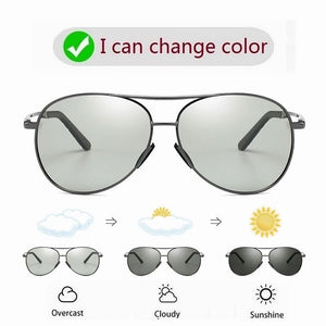 Aviation Metal Frame Polarized Sunglasses Men