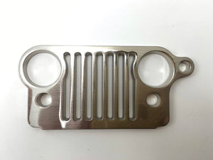 Custom Silver Jeep Keychain